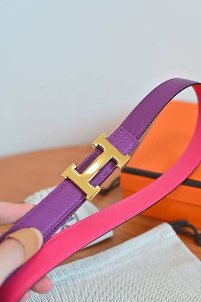 Hermes Constance buckle & double-sided leather belt 24mm H07457-8