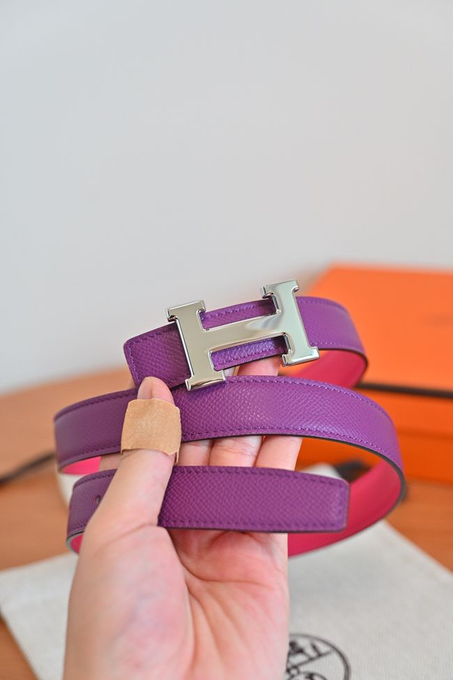 Hermes Constance buckle & double-sided leather belt 24mm H07457-8