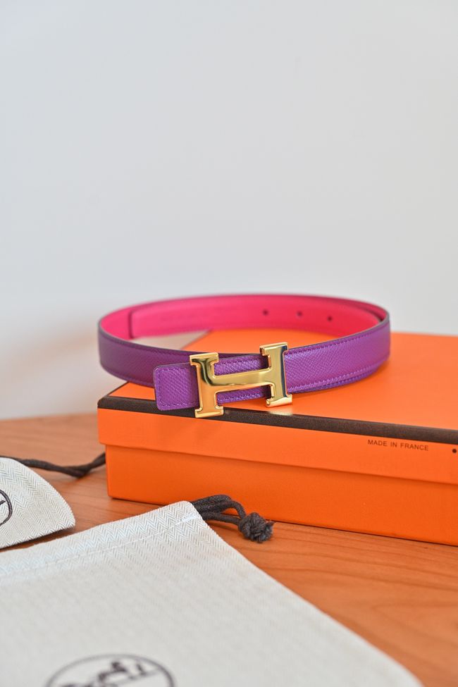 Hermes Constance buckle & double-sided leather belt 24mm H07457-8