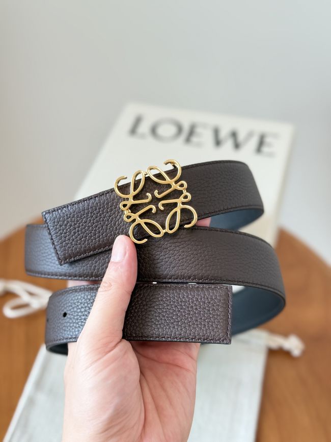 Loewe Cowhide Double-Sided Anagram Belt 35MM 26X03-1