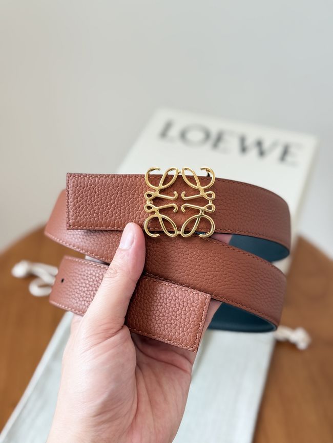 Loewe Cowhide Double-Sided Anagram Belt 35MM 26X03-3