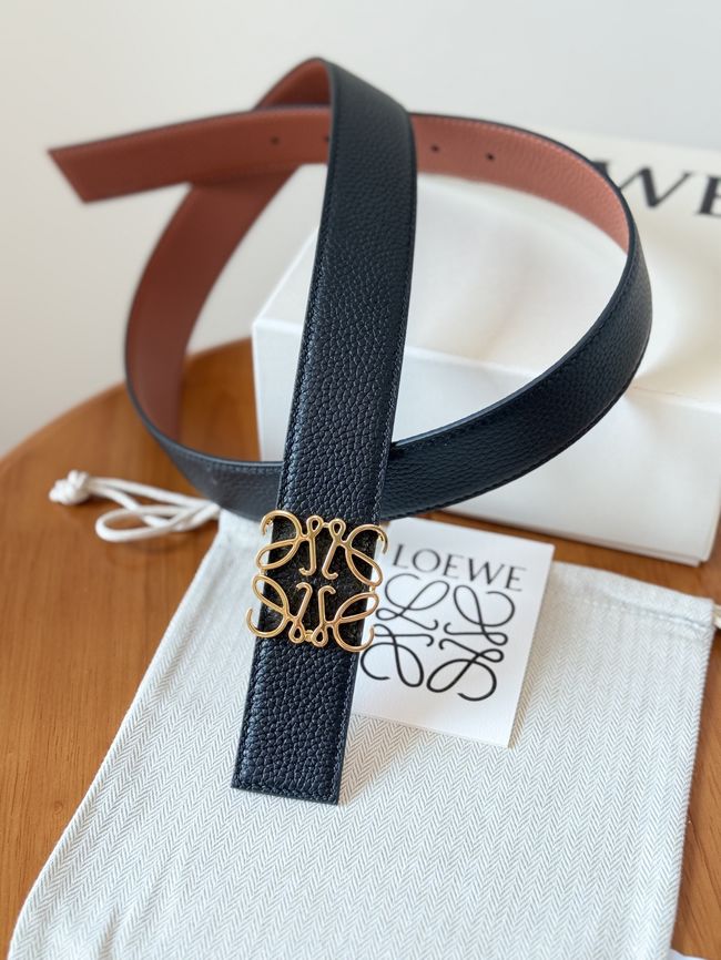 Loewe Cowhide Double-Sided Anagram Belt 35MM 26X03-3