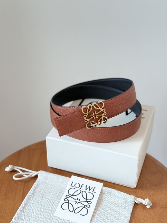Loewe Cowhide Double-Sided Anagram Belt 35MM 26X03-3