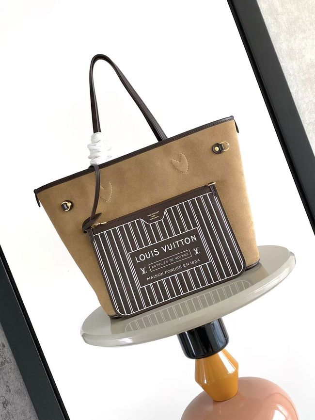 Louis Vuitton Reversible Neverfull Bandouliere Inside Out MM M12707 brown