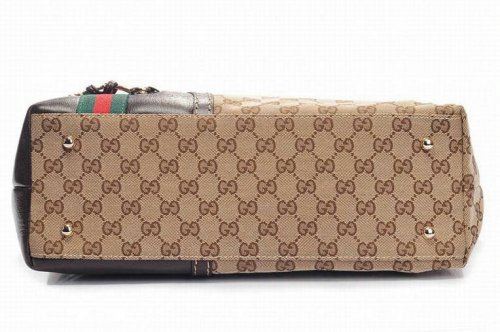 Gucci Outlet Medium Hobo Bag 232968 Beige / Marrone Scuro