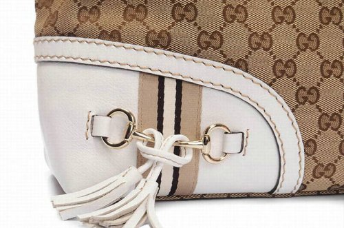 Gucci Outlet Medium Hobo Bag 232968 Beige / Bianco