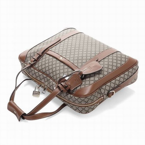 Gucci 267.898 borsa da viaggio d'affari - in pelle caffè