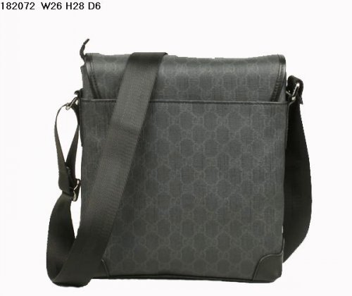 Nero Gucci 182072 New Mens Messenger Bag in PVC