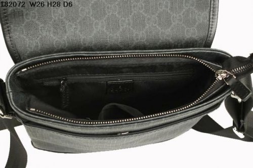 Nero Gucci 182072 New Mens Messenger Bag in PVC