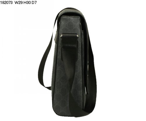 Gucci 182073 New Mens Messenger Bag Black