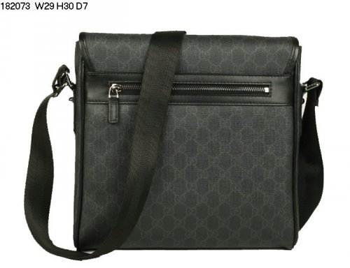 Gucci 182073 New Mens Messenger Bag Black