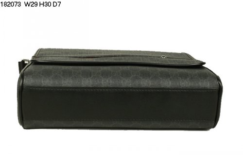 Gucci 182073 New Mens Messenger Bag Black