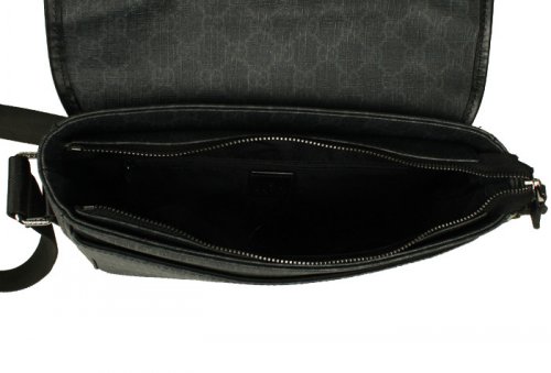 Gucci 182073 New Mens Messenger Bag Black