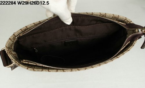 Gucci 222284 Large Canvas Messenger Bag Coffee