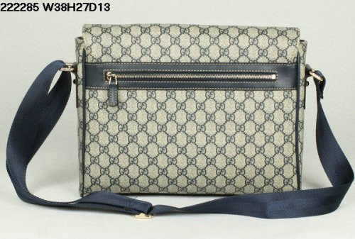 Gucci 222.285 Large Canvas Messenger Bag Blu