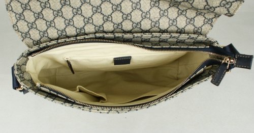 Gucci 222.285 Large Canvas Messenger Bag Blu