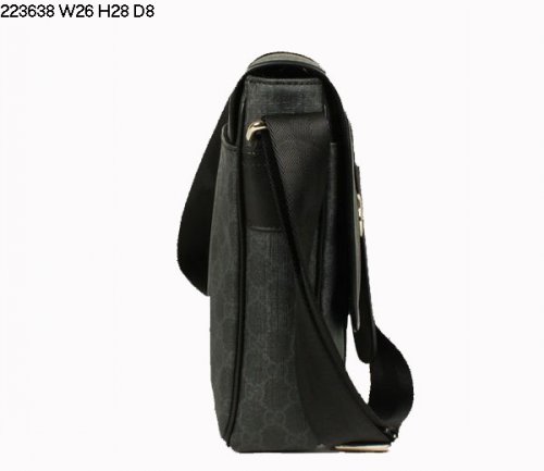 Gucci GG PVC tracolla in pelle nera 223638 Nuovo