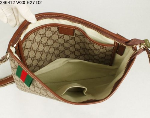 Gucci 246412 FCIXG 8527 luce Light Brown Bag Trim