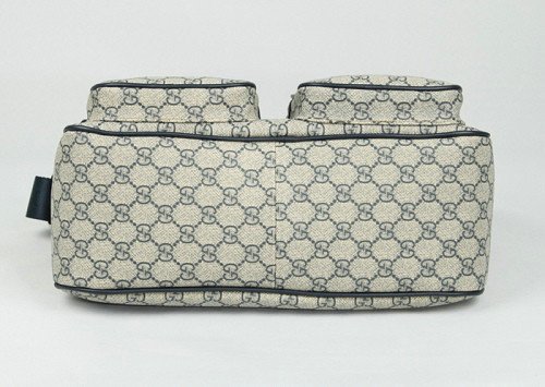 Gucci 246881 GG tessuto con pelle Messenger Bag Blu