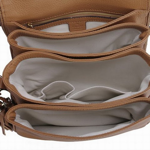 Gucci Medium Messenger Bag in pelle 257024 Caffè