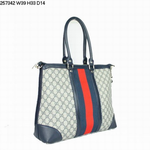 Gucci Vintage Web Media Top Handle Bag Blu Scuro 257342