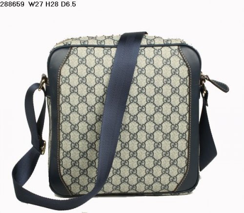 Gucci 288659 New Mens Messenger Bag Blu