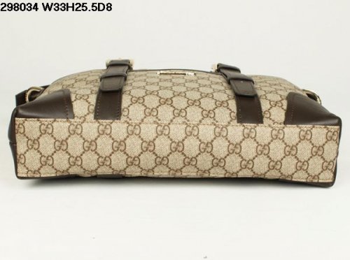 Gucci 298.034 Caffè Borse doppio lavoro degli uomini Nuove Borse