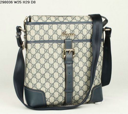 Gucci 298.036 impermeabile Materiale in pelle Borsa Unisex Grigi
