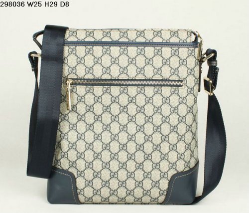 Gucci 298.036 impermeabile Materiale in pelle Borsa Unisex Grigi
