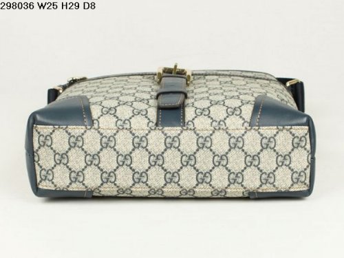 Gucci 298.036 impermeabile Materiale in pelle Borsa Unisex Grigi