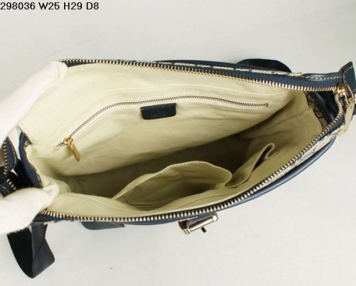 Gucci 298.036 impermeabile Materiale in pelle Borsa Unisex Grigi