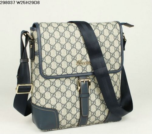 Gucci 298037 impermeabile Materiale in pelle Borsa Unisex Grigio