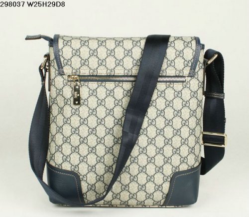Gucci 298037 impermeabile Materiale in pelle Borsa Unisex Grigio