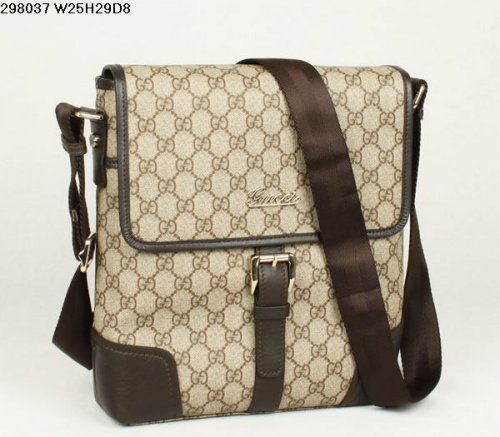 Gucci 298037 impermeabile Materiale in pelle Borsa Unisex Caffè
