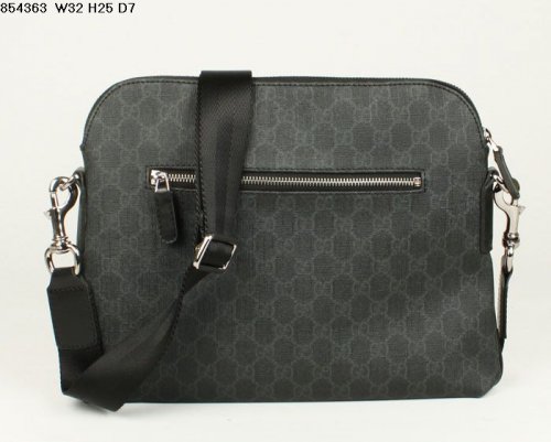 Gucci New Media Canvas Messenger Bag Black 854.363