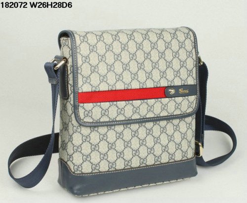 Gucci nuova tela Media Messenger Bag Blu 854.363