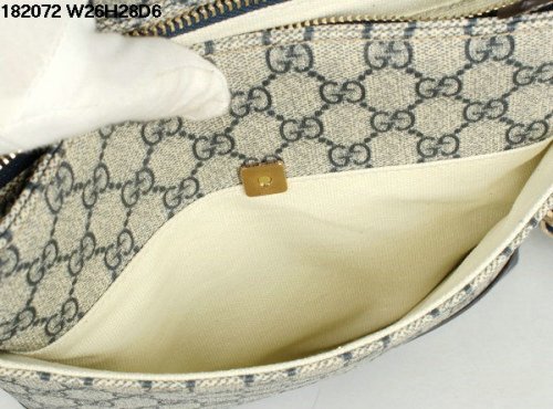 Gucci nuova tela Media Messenger Bag Blu 854.363