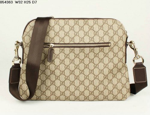 Gucci nuova tela Media Messenger Bag Coffee 854.363