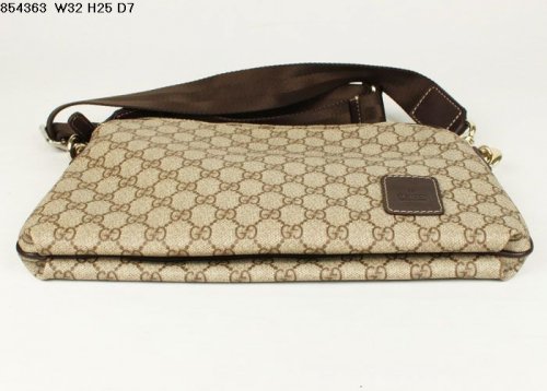 Gucci nuova tela Media Messenger Bag Coffee 854.363