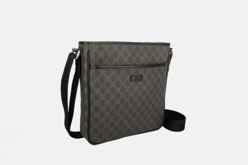 Gucci Borsa a tracolla in beige con finiture in pelle nera 24879