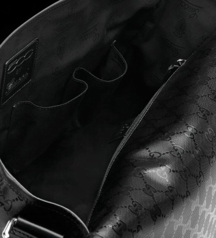 Gucci 269.376 borsa a tracolla media con nastro gucci in nero