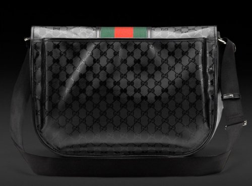 Gucci 269.376 borsa a tracolla media con nastro gucci in nero