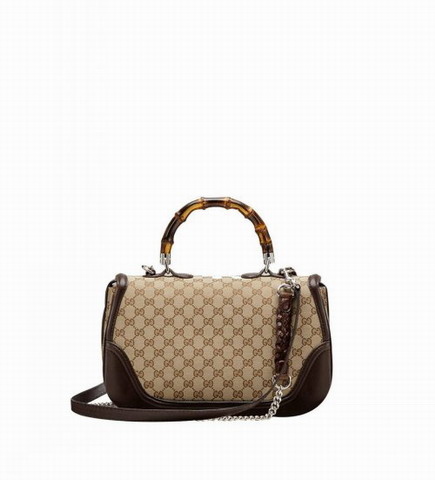 Gucci New Top bambù grande sacchetto della maniglia 240241 Beige