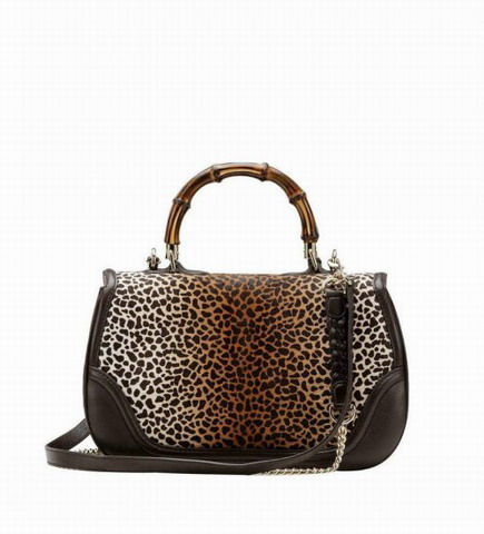 Gucci New Top bambù grande sacchetto della maniglia 240241 Brown