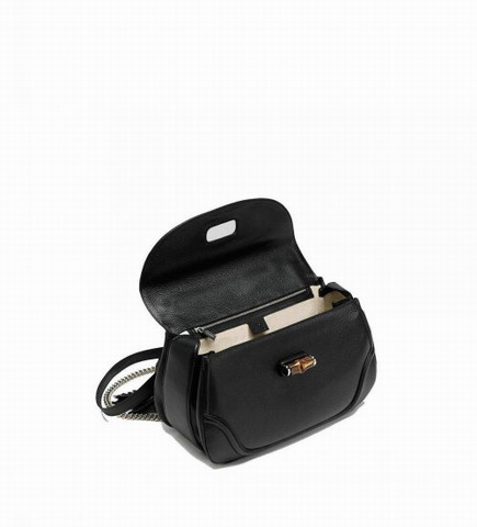 Gucci New Top bambù grande sacchetto della maniglia 240241 Nero