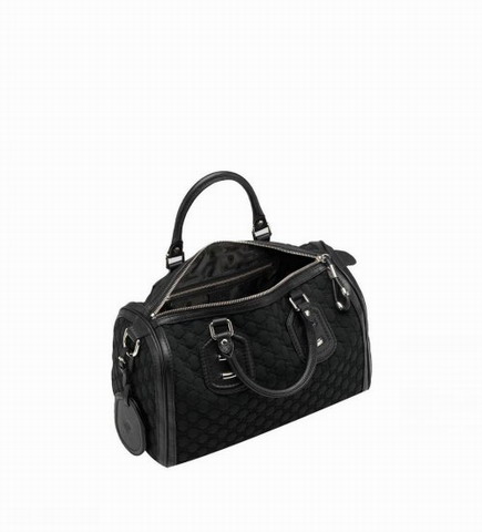 Gucci Techno Tag Medium Boston Bag 241097 Nero