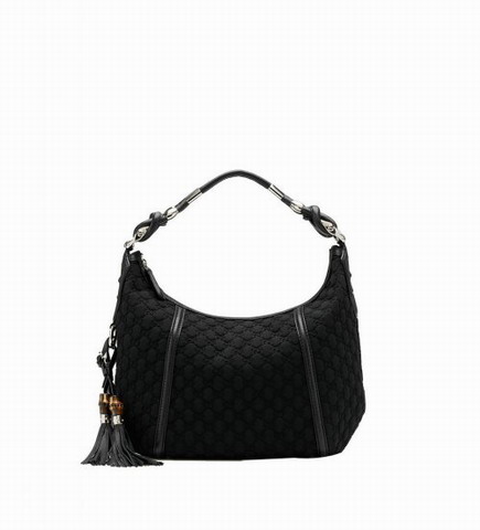 Gucci Outlet Techno Horsebit Medium Hobo 240261 Nero
