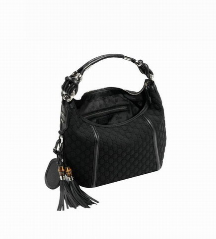 Gucci Outlet Techno Horsebit Medium Hobo 240261 Nero