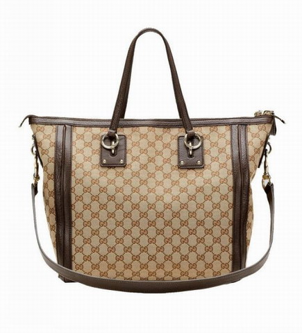 Charm Gucci Grande sacchetto della maniglia 247280 Beige / Marro