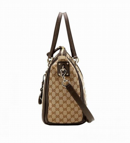 Charm Gucci Grande sacchetto della maniglia 247280 Beige / Marro